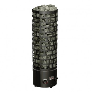 Печка за сауна Aries Round Black 4.5kW-9kW с вградено управление | Sawo