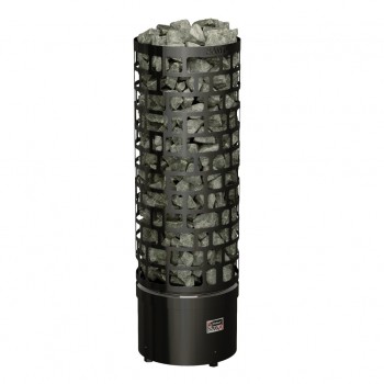 Печка за сауна Aries Round Black 4.5kW-9kW с външно управление | Sawo